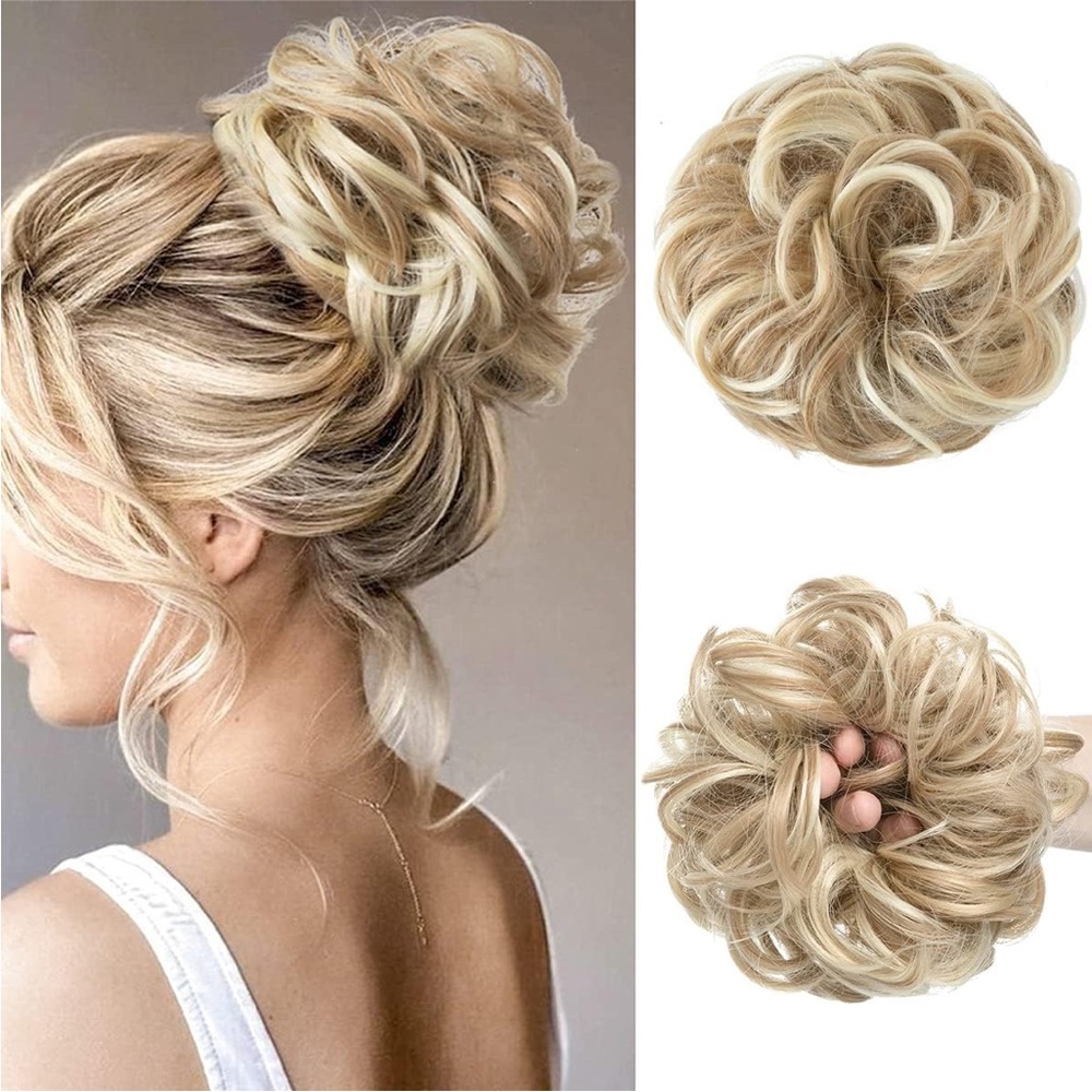 CJL GIRLSHOW Hair: Synthetic Hair Bun, Extension, Ponytail, Scrunchy for Women